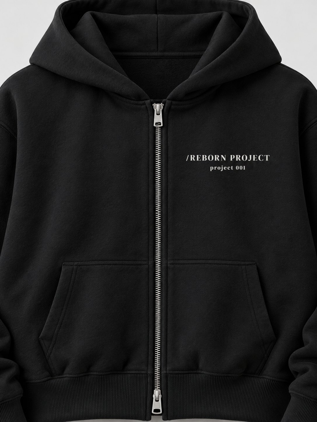 Minimal Cotton Hood Zip-Up 2