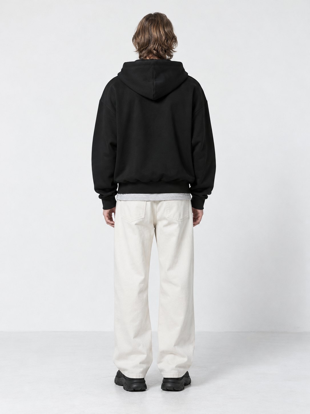 Minimal Cotton Hood Zip-Up 5